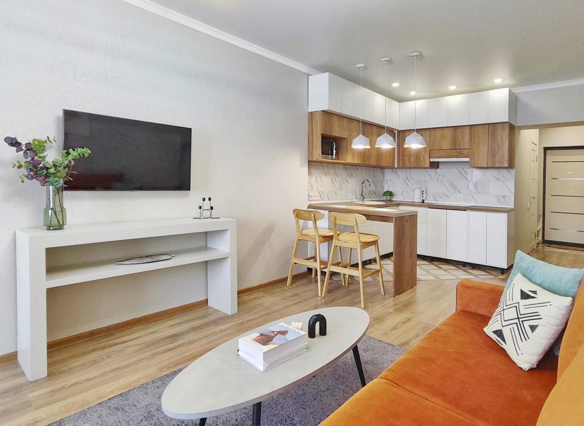 Modern Apartment In Golden Square Alma-Ata Exteriör bild